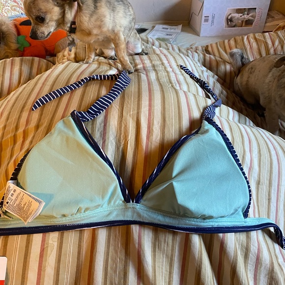 NWT set of 2 large Prana striped tie back swimsuit tops bundle - Picture 8 of 14